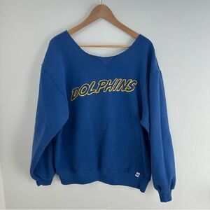 Blue Dolphins off the shoulder sweatshirt